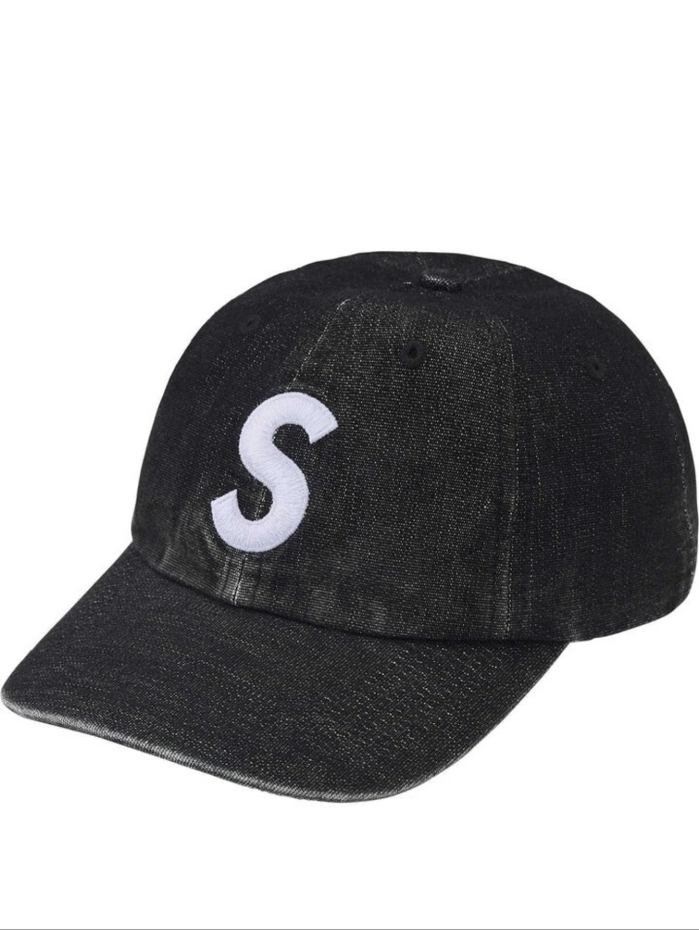Supreme Cordura Denim S Logo 6-Panel Black